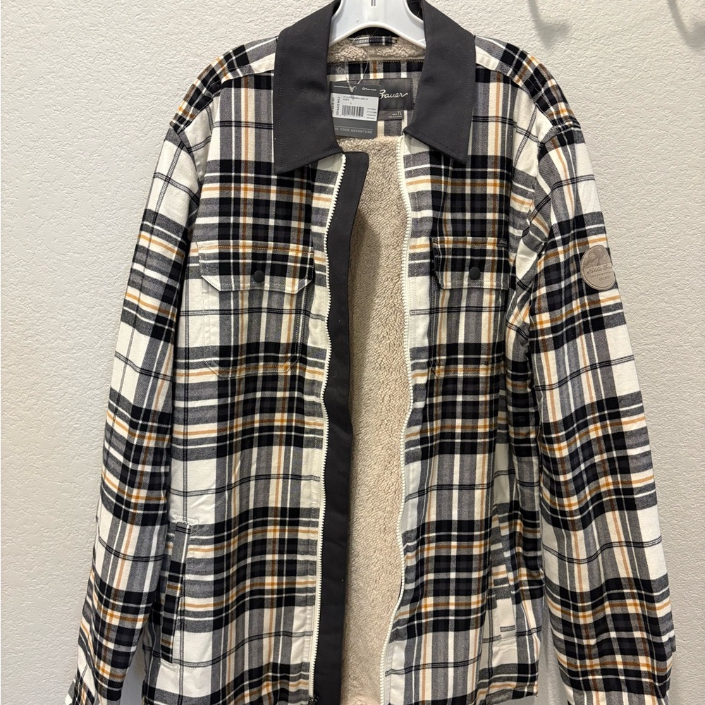 Men’s Eddie Bauer Plaid Jacket with Sherpa Lining